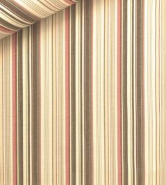 Pyjama Stripe Fabric by Ian Sanderson Persimmon Pyjama Stripe Fabric by Ian Sanderson Persimmon