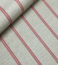 Gabriel Stripe Fabric by Ian Sanderson Rose Dust Gabriel Stripe Fabric by Ian Sanderson Rose Dust