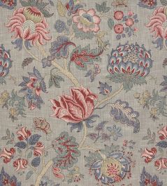 Oleander Fabric by Ian Sanderson Swedish Grey Oleander Fabric by Ian Sanderson Swedish Grey