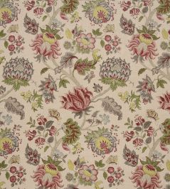 Oleander Fabric by Ian Sanderson Green Tea Oleander Fabric by Ian Sanderson Green Tea