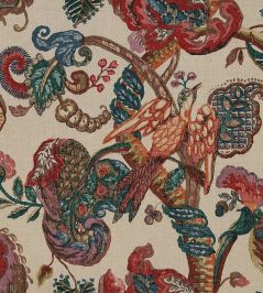 Poppinjay Linen Fabric by Ian Sanderson Vintage Poppinjay Linen Fabric by Ian Sanderson Vintage