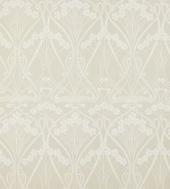 Ianthe Mono Wallpaper by Liberty Pewter White Ianthe Mono Wallpaper by Liberty Pewter White