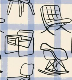 Iconicos Wallpaper by Coordonne Blue Iconicos Wallpaper by Coordonne Blue