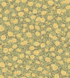 Idyll Roses Linen Union Fabric by Cole & Son Honey Citrine Idyll Roses Linen Union Fabric by Cole & Son Honey Citrine