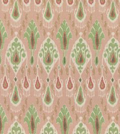 Ikat Bokhara Fabric by GP & J Baker Rose Green Ikat Bokhara Fabric by GP & J Baker Rose Green