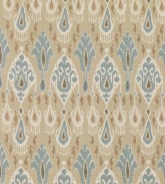 Ikat Bokhara Fabric by GP & J Baker Sand Ikat Bokhara Fabric by GP & J Baker Sand