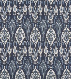 Ikat Bokhara Linen Fabric by GP & J Baker Indigo Ikat Bokhara Linen Fabric by GP & J Baker Indigo