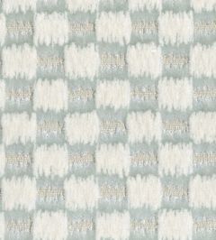 Ikat Checks Fabric by JORO J3-Sky/Ecru Ikat Checks Fabric by JORO J3-Sky/Ecru