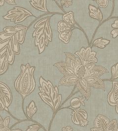 Ikat Flower Trail Wallpaper by Eijffinger Blue Ikat Flower Trail Wallpaper by Eijffinger Blue
