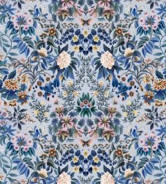 Ikebana Damask Fabric by Designers Guild Slate Blue Ikebana Damask Fabric by Designers Guild Slate Blue