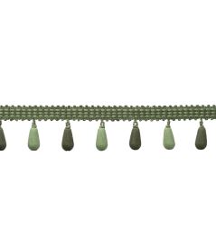 Ilana Beaded Fringe Trimming by Samuel & Sons Evergreen Ilana Beaded Fringe Trimming by Samuel & Sons Evergreen