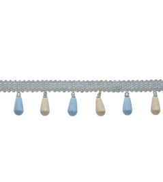 Ilana Beaded Fringe Trimming by Samuel & Sons Ocean Ilana Beaded Fringe Trimming by Samuel & Sons Ocean