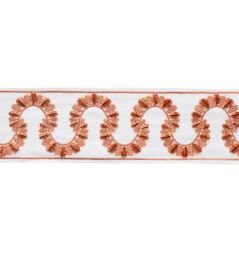 Ilana Embroidered Border Trimming by Samuel & Sons Coral Ilana Embroidered Border Trimming by Samuel & Sons Coral
