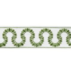 Ilana Embroidered Border Trimming by Samuel & Sons Fern Ilana Embroidered Border Trimming by Samuel & Sons Fern