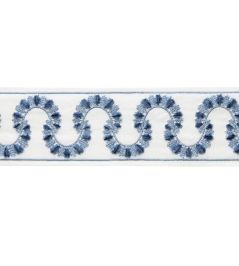 Ilana Embroidered Border Trimming by Samuel & Sons Ocean Ilana Embroidered Border Trimming by Samuel & Sons Ocean