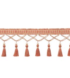 Ilana Tassel Fringe Trimming by Samuel & Sons Coral Ilana Tassel Fringe Trimming by Samuel & Sons Coral