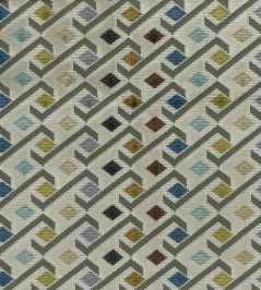Ilaria Fabric by Osborne & Little Charcoal/Gold/Denim Ilaria Fabric by Osborne & Little Charcoal/Gold/Denim