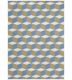 Illusion Rug by Layered Blue Sandstone Illusion Rug by Layered Blue Sandstone