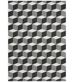 Illusion Rug by Layered Monochrome Illusion Rug by Layered Monochrome