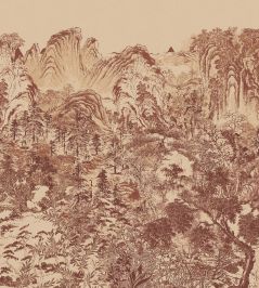 Illustrative Forest Mural by Eijffinger Red Illustrative Forest Mural by Eijffinger Red