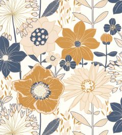 Immensite Wallpaper by Caselio Bleu Or Immensite Wallpaper by Caselio Bleu Or
