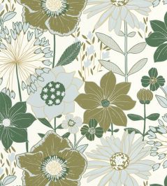 Immensite Wallpaper by Caselio Vert Or Immensite Wallpaper by Caselio Vert Or