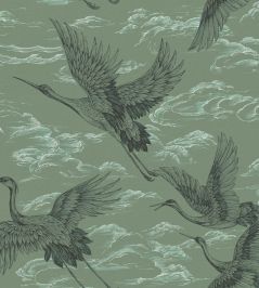 Imperial Ibis Wallpaper by Coordonne Jade Imperial Ibis Wallpaper by Coordonne Jade