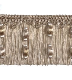 Imperiale Bullion Beaded Fringe Trimming by Houles Nocciola Imperiale Bullion Beaded Fringe Trimming by Houles Nocciola