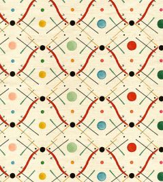 Improvisation number 1 Fabric by Ottoline Red Improvisation number 1 Fabric by Ottoline Red