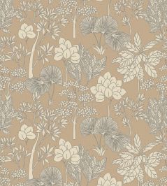 Inara Wallpaper by Casamance Beige/Dore Inara Wallpaper by Casamance Beige/Dore