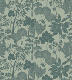 Inara Wallpaper by Casamance Celadon/Dore Inara Wallpaper by Casamance Celadon/Dore