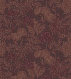 Inara Wallpaper by Casamance Pourpre Inara Wallpaper by Casamance Pourpre