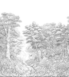 Inaya Mural by Caselio Noir Et Blanc Inaya Mural by Caselio Noir Et Blanc
