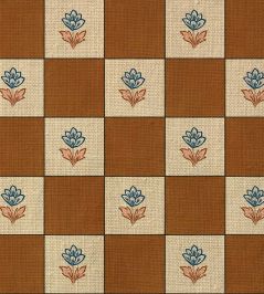 Indian Checks Fabric by Ottoline Caramel Indian Checks Fabric by Ottoline Caramel