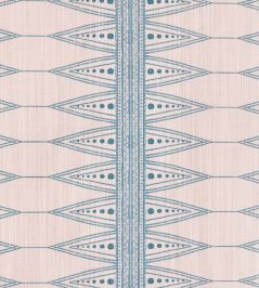 Indian Stripe Fabric by Barneby Gates Pink Teal Indian Stripe Fabric by Barneby Gates Pink Teal