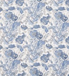 Indienne Flower Fabric by GP & J Baker Blue / Green Indienne Flower Fabric by GP & J Baker Blue / Green