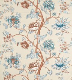 Indienne Fabric by Harlequin Terracotta/Azul Indienne Fabric by Harlequin Terracotta/Azul