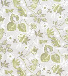 Indienne Hazel Fabric by Anna French Green and Beige Indienne Hazel Fabric by Anna French Green and Beige