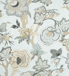 Indienne Jacobean Fabric by Thibaut Robins Egg Indienne Jacobean Fabric by Thibaut Robins Egg