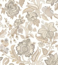 Indienne Tree Wallpaper by George & Minnie Parchment Indienne Tree Wallpaper by George & Minnie Parchment
