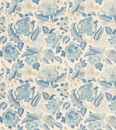 Indienne Tree Fabric by George & Minnie Periwinkle Indienne Tree Fabric by George & Minnie Periwinkle