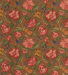 Indienne Tree Fabric by George & Minnie Walnut Indienne Tree Fabric by George & Minnie Walnut