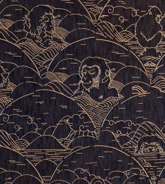 Indigo Macaque Wallpaper by Moooi Ivory Indigo Macaque Wallpaper by Moooi Ivory