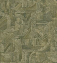 Intarsia Wallpaper by Casamance Kaki Intarsia Wallpaper by Casamance Kaki