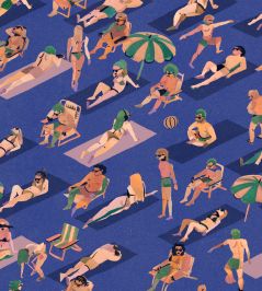 Ipanema Wallpaper by Tres Tintas Cobalto Ipanema Wallpaper by Tres Tintas Cobalto