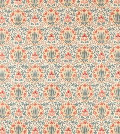 Iris & Rose Fabric by Morris & Co Indigo/Crimson Iris & Rose Fabric by Morris & Co Indigo/Crimson