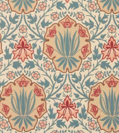 Iris & Rose Wallpaper by Morris & Co Indigo/Crimson Iris & Rose Wallpaper by Morris & Co Indigo/Crimson