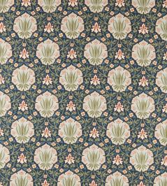 Iris & Rose Fabric by Morris & Co Indigo/Thyme Iris & Rose Fabric by Morris & Co Indigo/Thyme