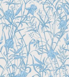 Iris Wallpaper by Cole & Son Soft Cerulean on Porcelain Iris Wallpaper by Cole & Son Soft Cerulean on Porcelain