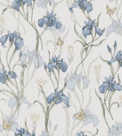 Iris Wallpaper by Sandberg Sky Blue Iris Wallpaper by Sandberg Sky Blue